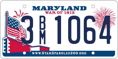 MD license plate 3BM1064