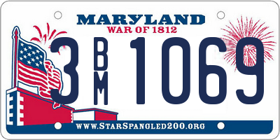 MD license plate 3BM1069