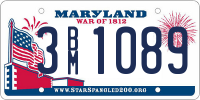 MD license plate 3BM1089