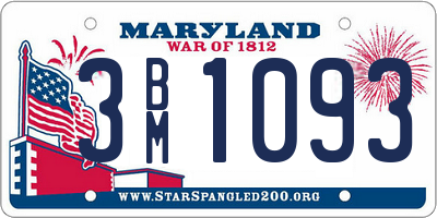 MD license plate 3BM1093