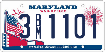 MD license plate 3BM1101