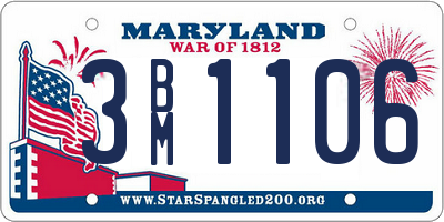 MD license plate 3BM1106