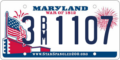 MD license plate 3BM1107
