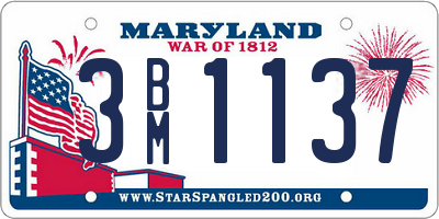 MD license plate 3BM1137