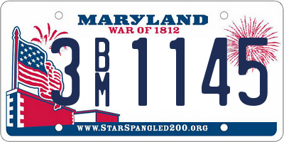 MD license plate 3BM1145