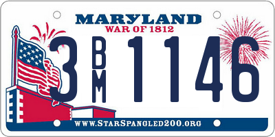 MD license plate 3BM1146