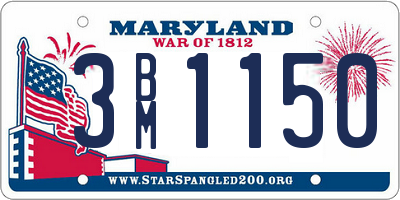 MD license plate 3BM1150