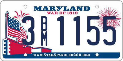 MD license plate 3BM1155