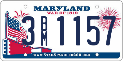 MD license plate 3BM1157