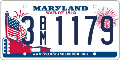 MD license plate 3BM1179