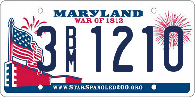 MD license plate 3BM1210