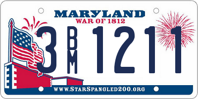 MD license plate 3BM1211