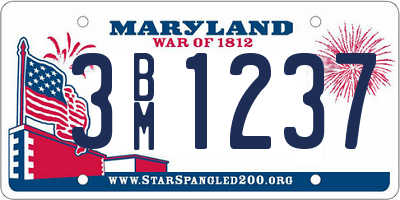 MD license plate 3BM1237