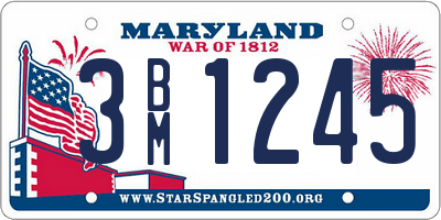 MD license plate 3BM1245