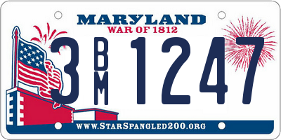 MD license plate 3BM1247