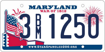 MD license plate 3BM1250