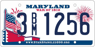 MD license plate 3BM1256