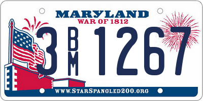 MD license plate 3BM1267