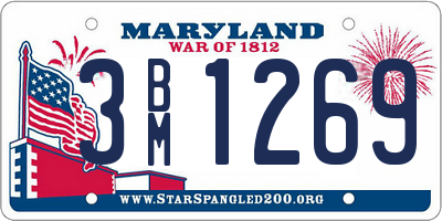 MD license plate 3BM1269