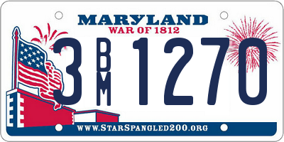 MD license plate 3BM1270