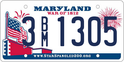 MD license plate 3BM1305