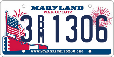 MD license plate 3BM1306