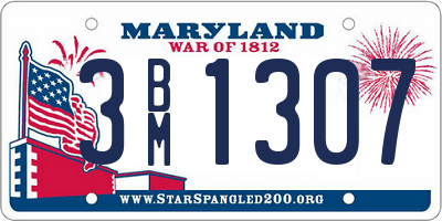 MD license plate 3BM1307