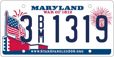 MD license plate 3BM1319