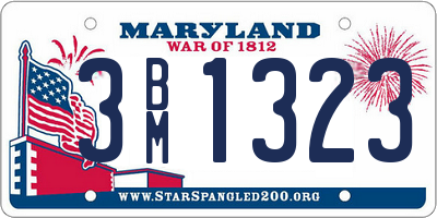 MD license plate 3BM1323