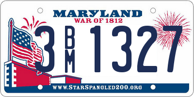 MD license plate 3BM1327