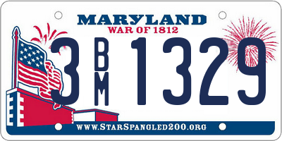 MD license plate 3BM1329