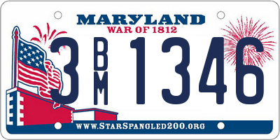 MD license plate 3BM1346