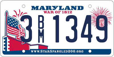 MD license plate 3BM1349