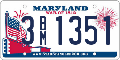 MD license plate 3BM1351