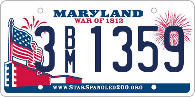 MD license plate 3BM1359
