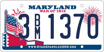 MD license plate 3BM1370