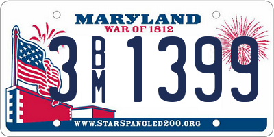 MD license plate 3BM1399