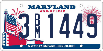 MD license plate 3BM1449