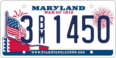 MD license plate 3BM1450