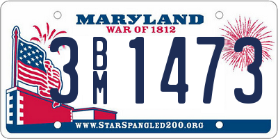 MD license plate 3BM1473