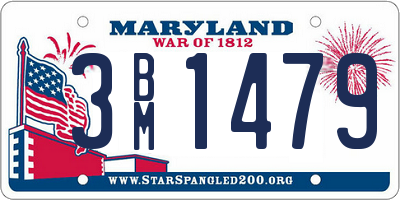 MD license plate 3BM1479