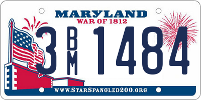 MD license plate 3BM1484