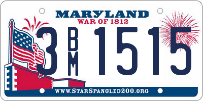 MD license plate 3BM1515