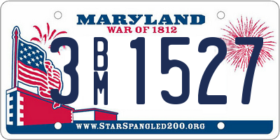 MD license plate 3BM1527