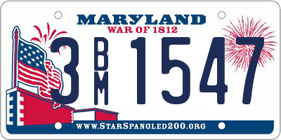 MD license plate 3BM1547