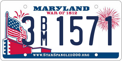 MD license plate 3BM1571