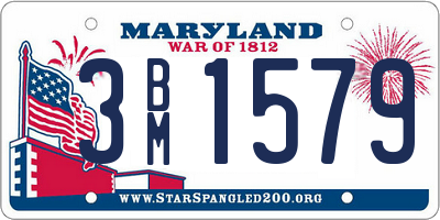 MD license plate 3BM1579