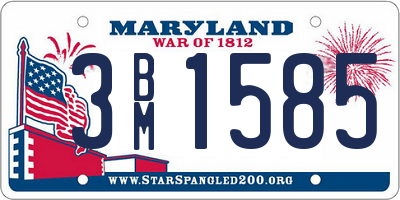 MD license plate 3BM1585