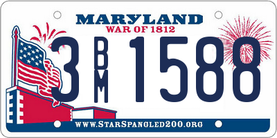 MD license plate 3BM1588