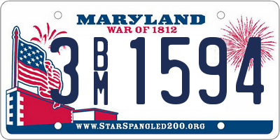 MD license plate 3BM1594